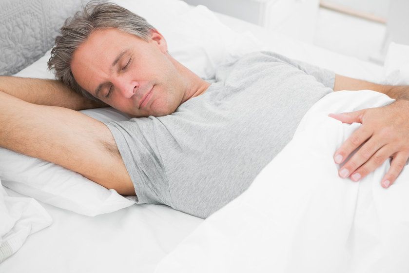 Photo of man sleeping